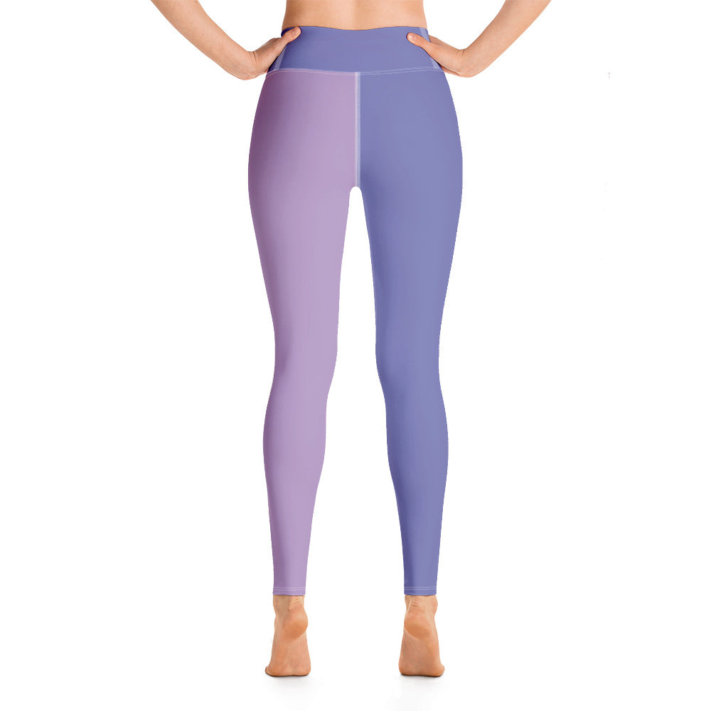 Two Tone Purple High Waist Leggings