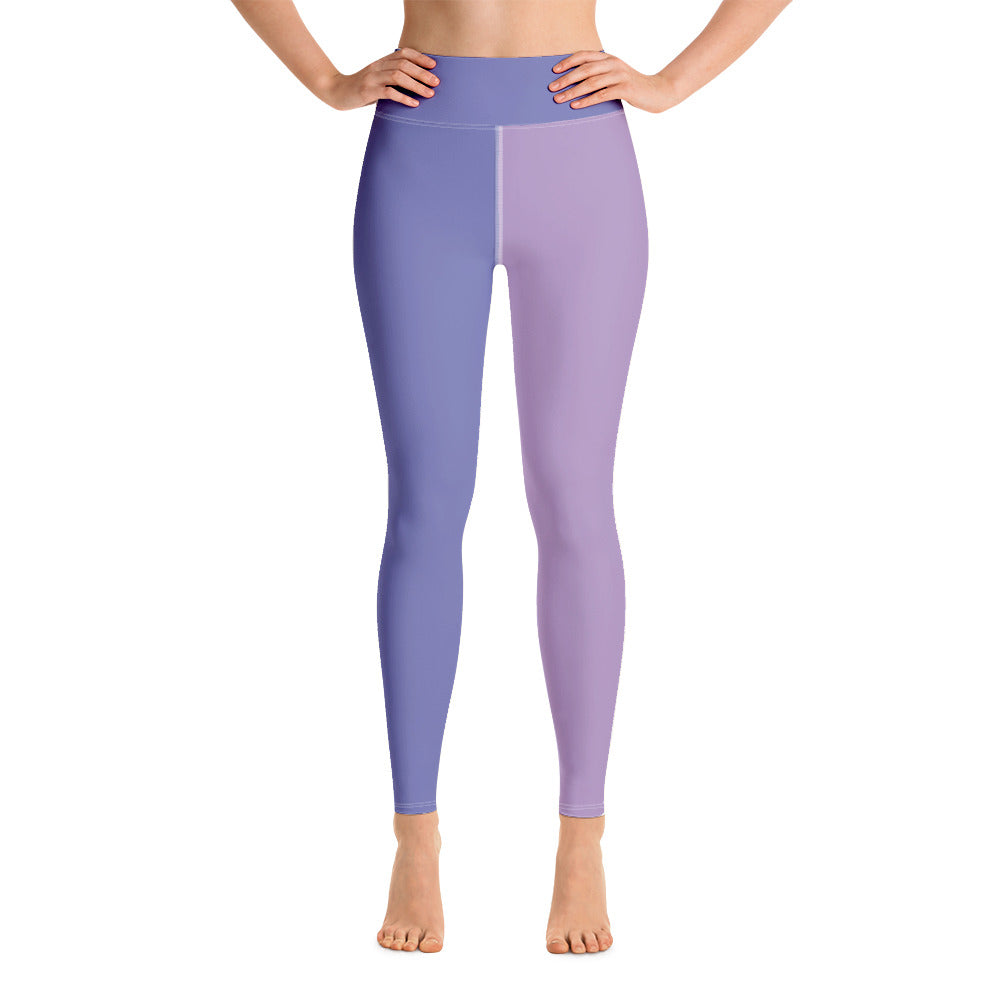 Two Tone Purple High Waist Leggings