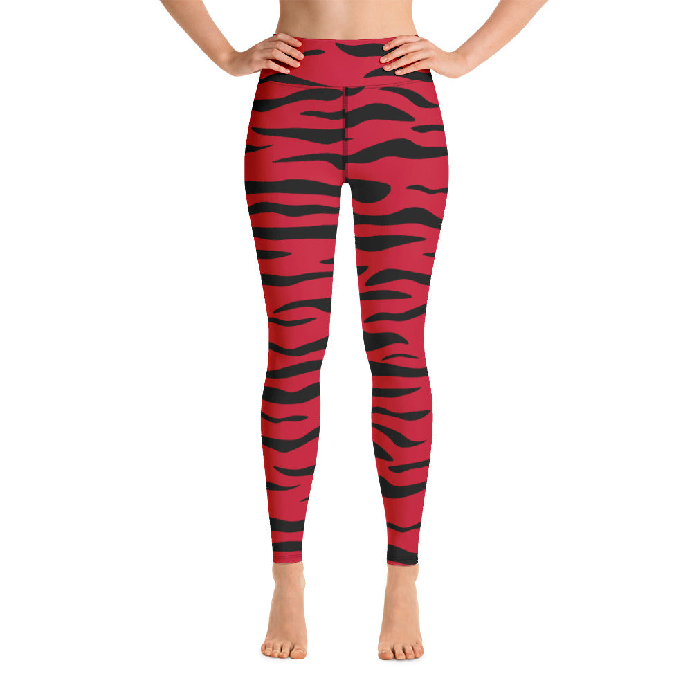 Red Tiger Print Leggings – Wollae