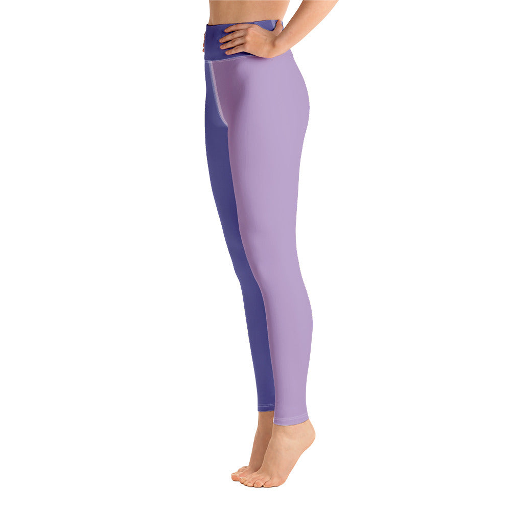 Two Tone Purple High Waist Leggings