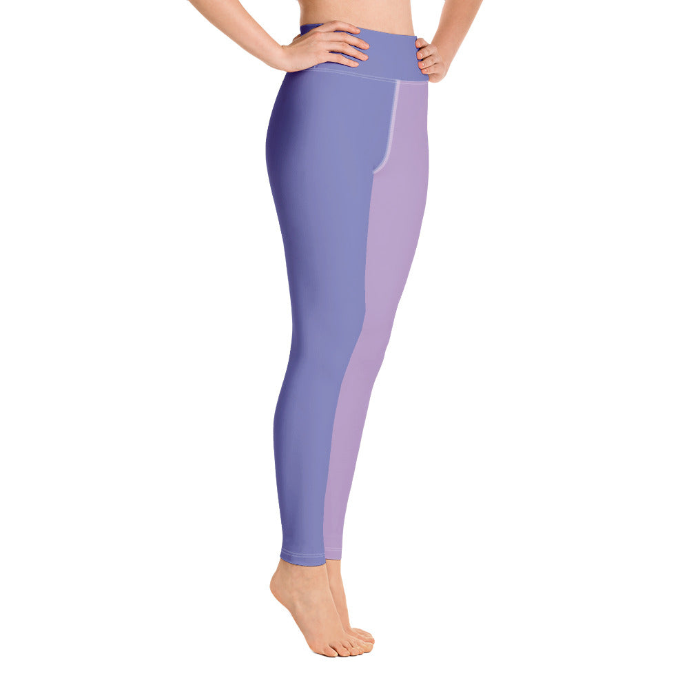 Two Tone Purple High Waist Leggings