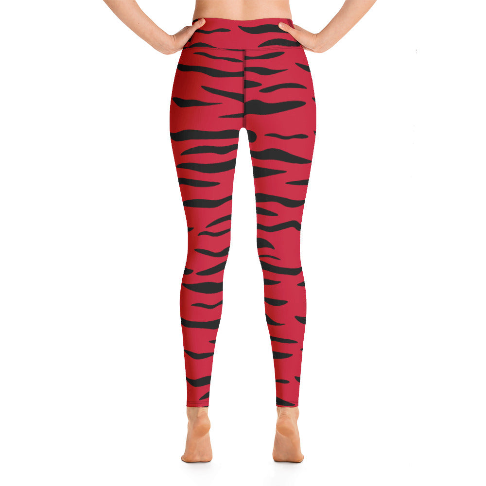 Red Tiger Print Leggings