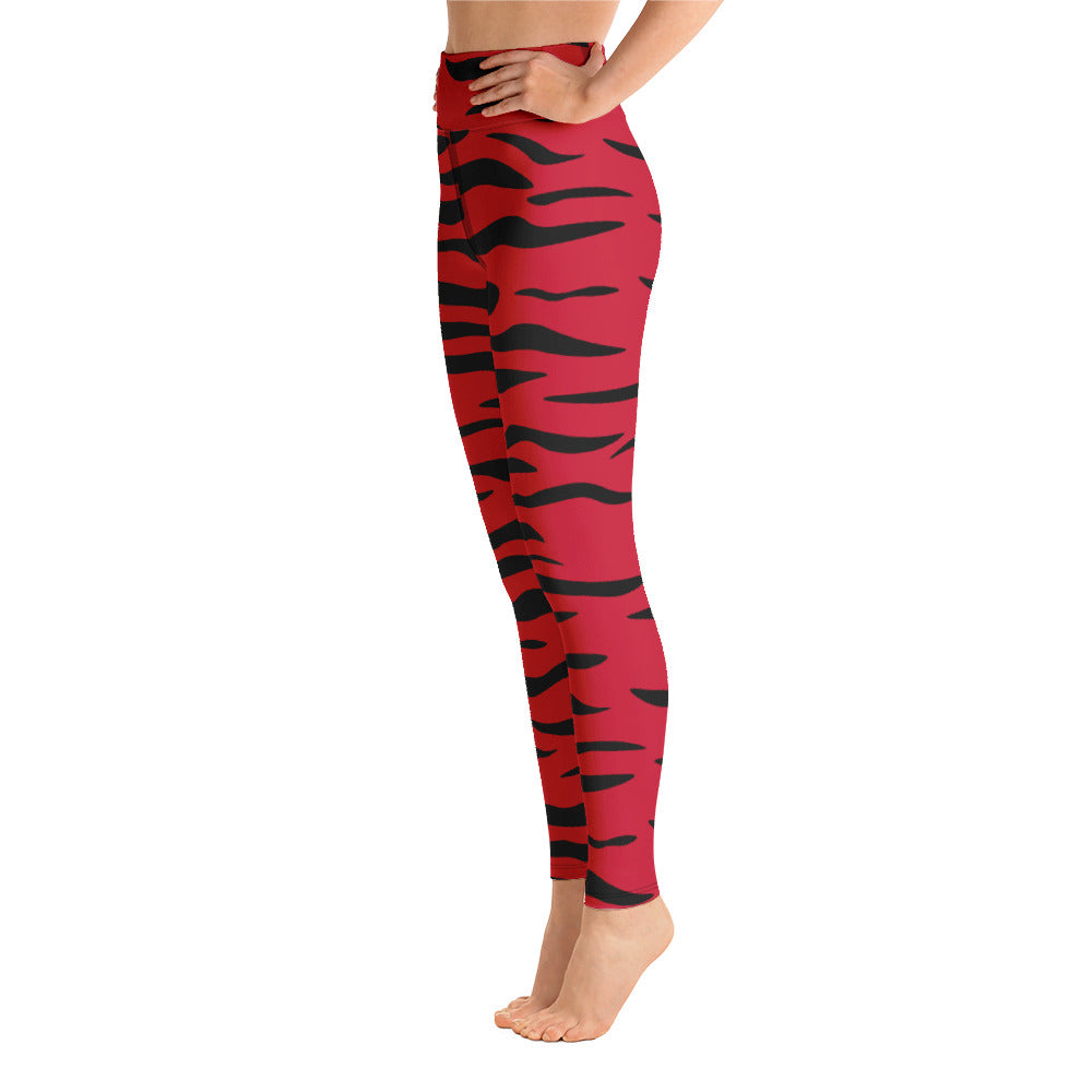 Red Tiger Print Leggings – Wollae