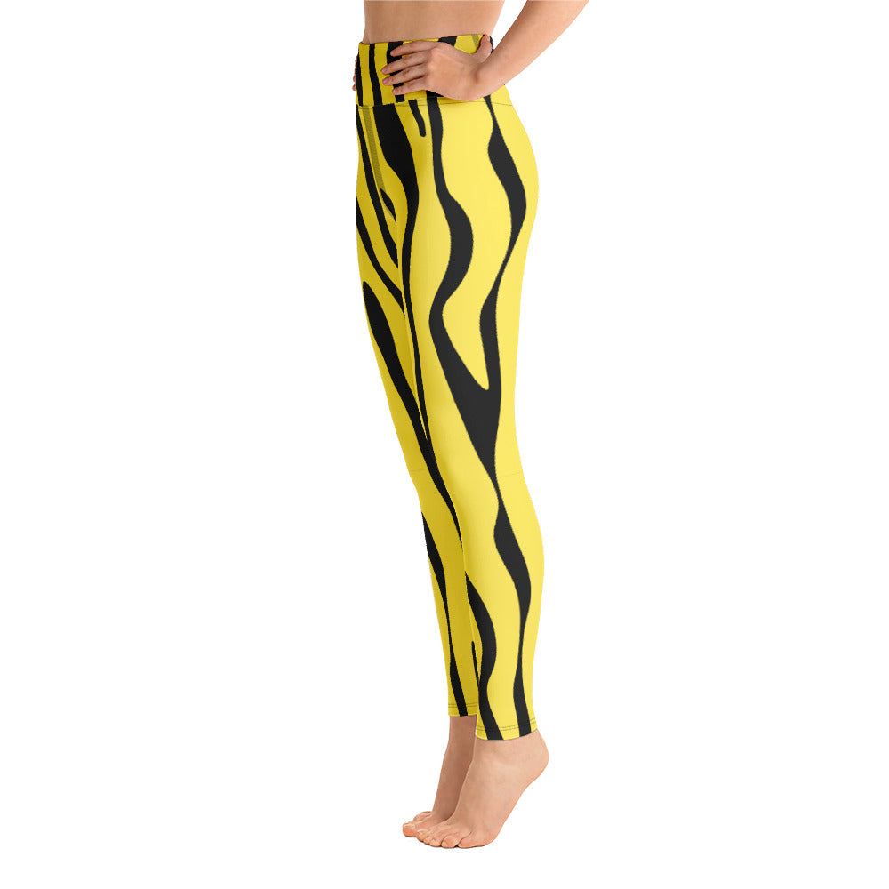 Yellow Zebra Print Leggings