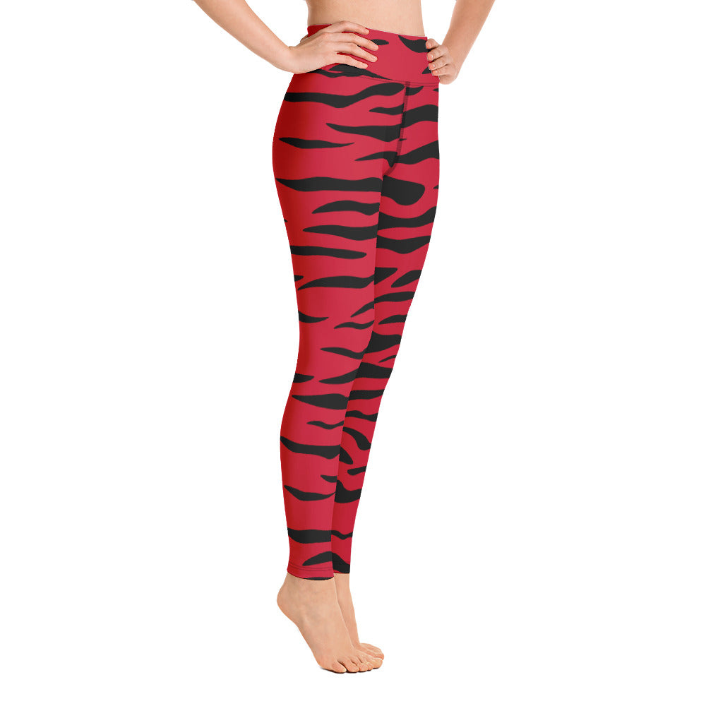 Red Tiger Print Leggings – Wollae